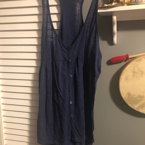 American Eagle Outfitters Tops - Navy blue high low tank top